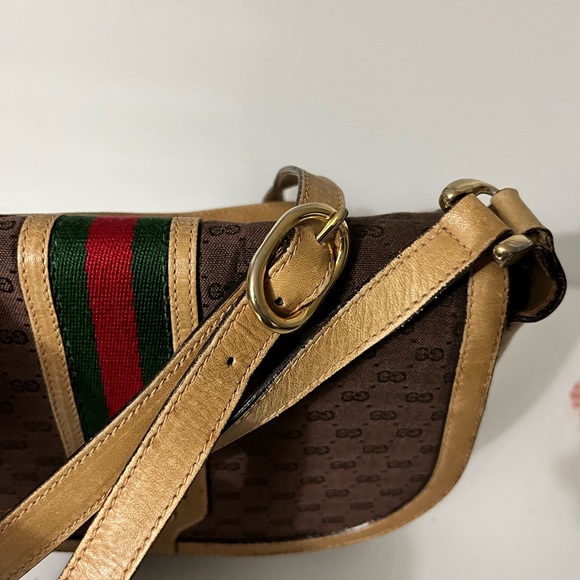 Gucci Microguccisima Sherryline Authentic GG Canvas and leather Crossbody Bag - Picture 8 of 16